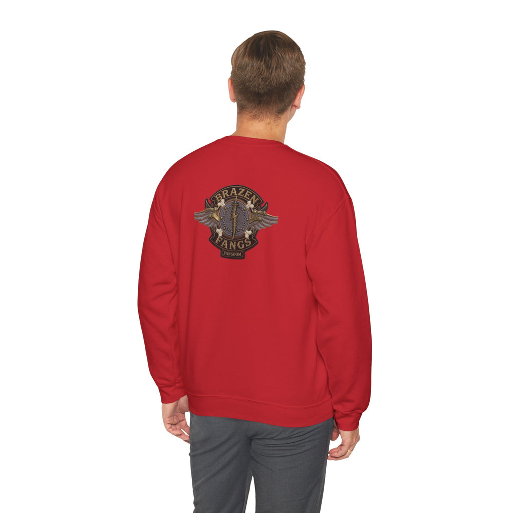 Brazen Fangs' Edition 1 Vintage Patch Racing Logo Crewneck Sweatshirt