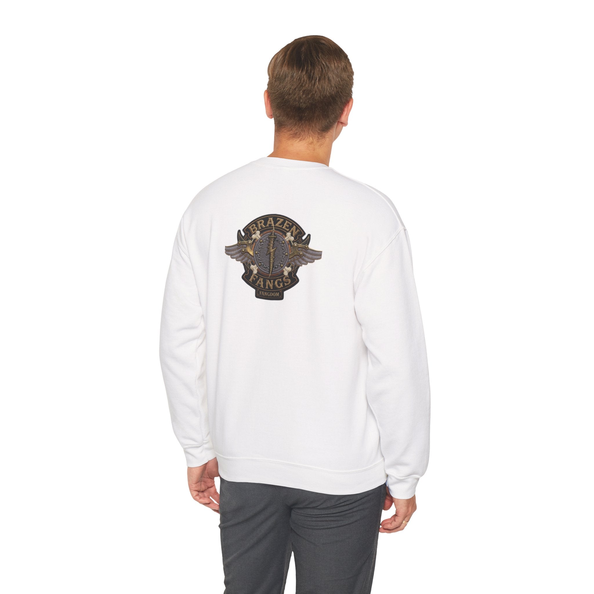 Brazen Fangs' Edition 1 Vintage Patch Racing Logo Crewneck Sweatshirt