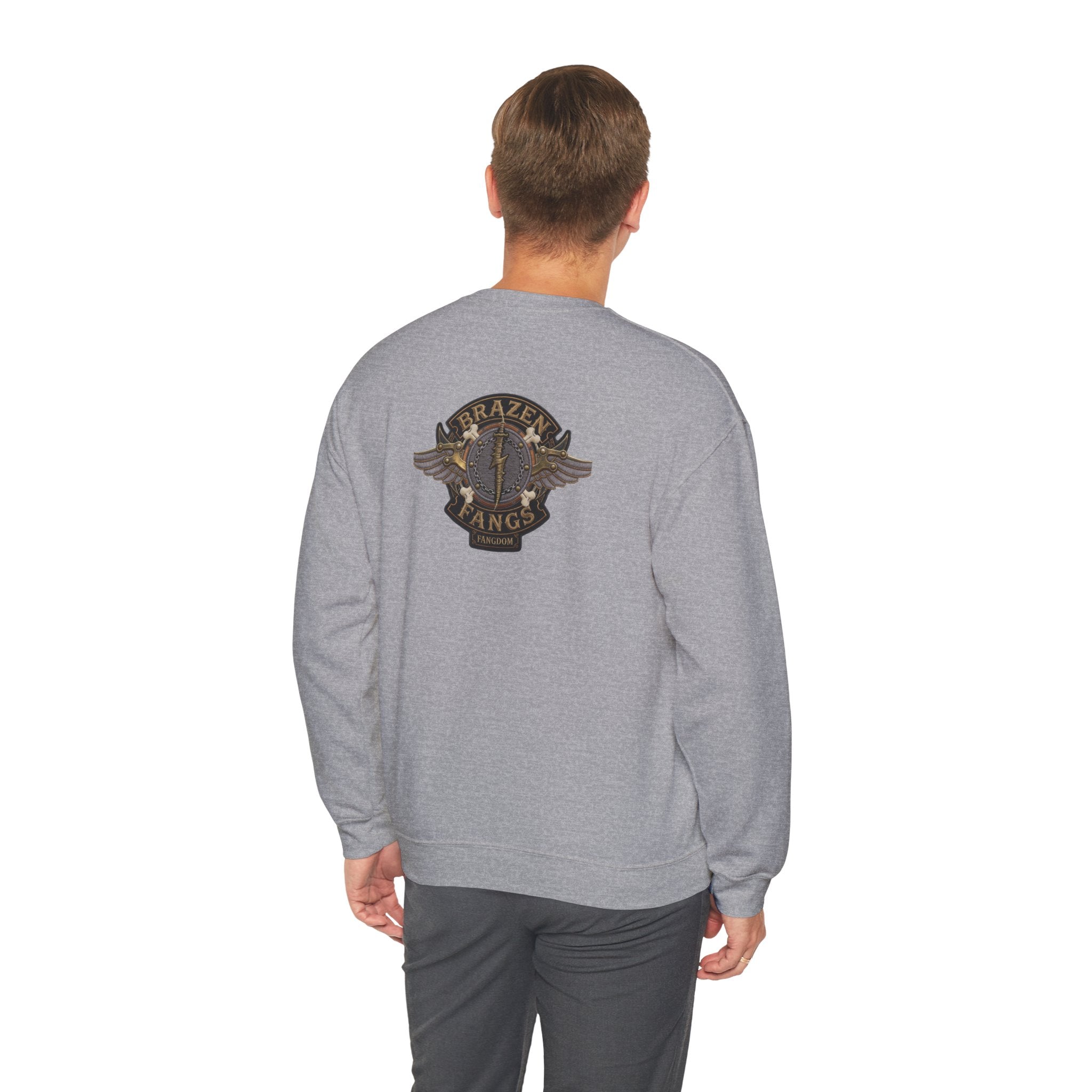 Brazen Fangs' Edition 1 Vintage Patch Racing Logo Crewneck Sweatshirt