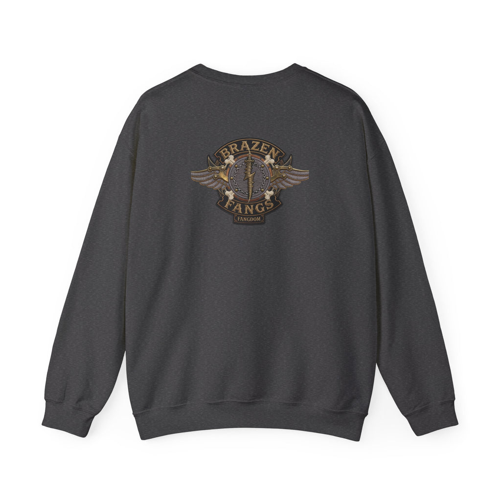 Brazen Fangs' Edition 1 Vintage Patch Racing Logo Crewneck Sweatshirt