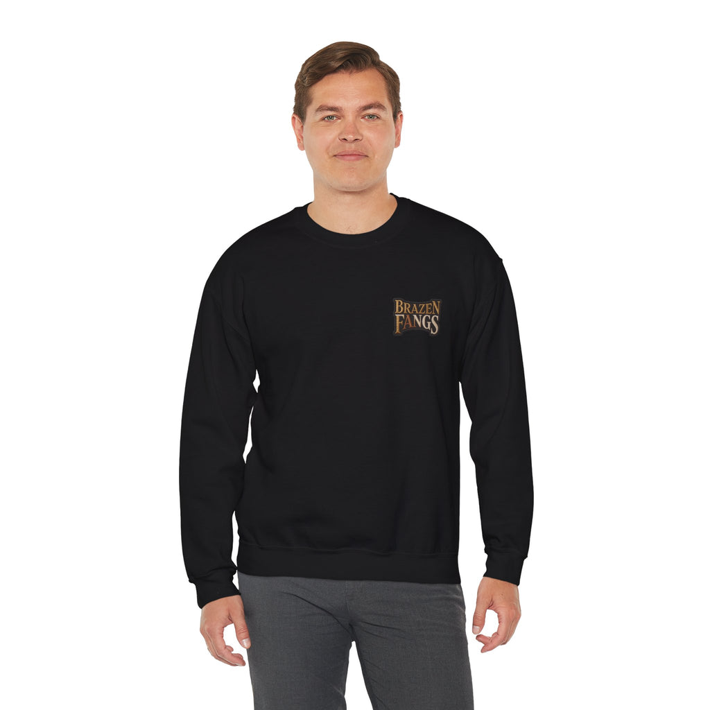 Brazen Fangs' Edition 1 Vintage Patch Racing Logo Crewneck Sweatshirt