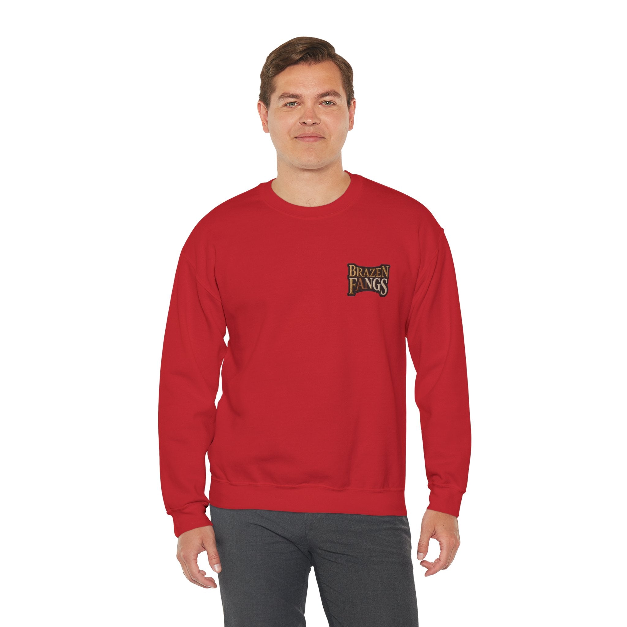 Brazen Fangs' Edition 1 Vintage Patch Racing Logo Crewneck Sweatshirt
