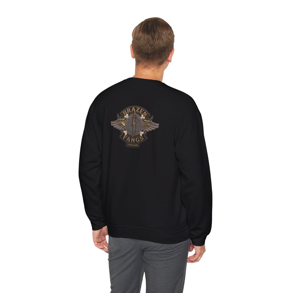 Brazen Fangs' Edition 1 Vintage Patch Racing Logo Crewneck Sweatshirt